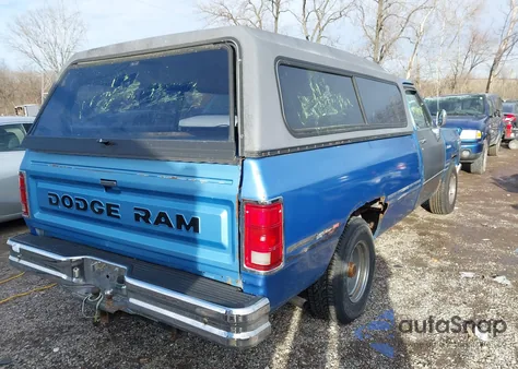 1991 Dodge D-Series D150 from USA, damaged, VIN 1B7GE16Y0MS238220